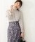 ｜美人百花10月号タイアップ 宇賀美里さん着用商品｜バイカラーシャーリングブラウス