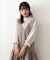 ｜美人百花10月号タイアップ 宇賀美里さん着用商品｜バイカラーシャーリングブラウス
