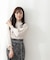 ｜美人百花10月号タイアップ 宇賀美里さん着用商品｜バイカラーシャーリングブラウス