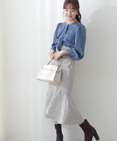 美人百花11月号掲載 休井美郷さん着用商品｜アシメギャザー