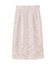 メッシュフラワーケミカルレースタイトスカート