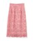 メッシュフラワーケミカルレースタイトスカート