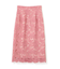 メッシュフラワーケミカルレースタイトスカート