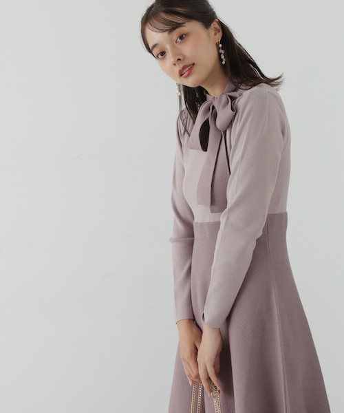 美品★VALENTINO★ボウタイ★ドレープ★ドレス★フレアーワンピース 1530300009793_0101.jpg