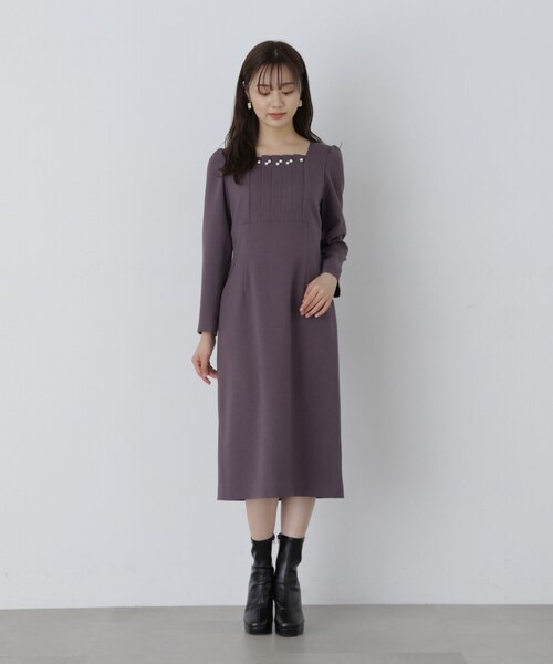 デコルテパールタイトワンピース｜プロポーションボディドレッシングの