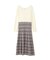 チェックプリーツニットワンピース
