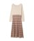チェックプリーツニットワンピース