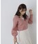 ショートラメカーディガン　WEB限定カラー：ピンク