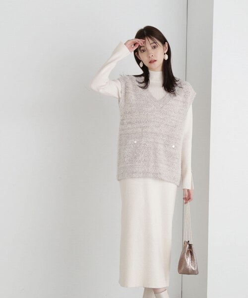 ツイードニットベストセットアップ｜プロポーションボディドレッシング
