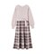 ラメチェックドッキングニットワンピース