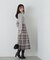 ラメチェックドッキングニットワンピース
