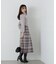 ラメチェックドッキングニットワンピース