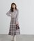 ラメチェックドッキングニットワンピース