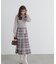 ラメチェックドッキングニットワンピース