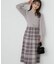 ラメチェックドッキングニットワンピース