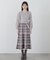 ラメチェックドッキングニットワンピース
