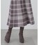 ラメチェックドッキングニットワンピース