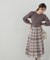 ラメチェックドッキングニットワンピース