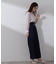 ビットベルトデニムワイドパンツ