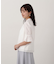 フロント釦パフスリーブブラウス