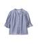 フロント釦パフスリーブブラウス