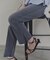 スリットデニムパンツ
