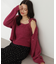 シャイニーフェザーアンサンブルニット　WEB限定カラー：パープル24AW