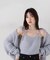 シャイニーフェザーアンサンブルニット　WEB限定カラー：パープル24AW