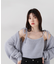 シャイニーフェザーアンサンブルニット　WEB限定カラー：パープル24AW