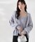 シャイニーフェザーアンサンブルニット　WEB限定カラー：パープル24AW