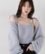 シャイニーフェザーアンサンブルニット　WEB限定カラー：パープル24AW