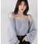 シャイニーフェザーアンサンブルニット　WEB限定カラー：パープル24AW