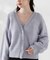 シャイニーフェザーアンサンブルニット　WEB限定カラー：パープル24AW