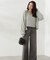 シャイニーフェザーアンサンブルニット　WEB限定カラー：パープル24AW