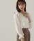 クロスラッフルシアー楊柳ブラウス24AW