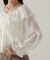 クロスラッフルシアー楊柳ブラウス24AW
