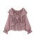 クロスラッフルシアー楊柳ブラウス24AW