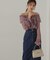 クロスラッフルシアー楊柳ブラウス24AW