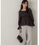 楊柳ギャザーオフショルブラウス　24AW