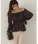 楊柳ギャザーオフショルブラウス　24AW