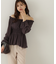 楊柳ギャザーオフショルブラウス　24AW