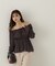 楊柳ギャザーオフショルブラウス　24AW