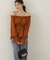 楊柳ギャザーオフショルブラウス　24AW