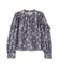 モノトーンフラワーフリルブラウス　24AW