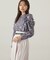 モノトーンフラワーフリルブラウス　24AW