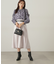 モノトーンフラワーフリルブラウス　24AW