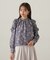 モノトーンフラワーフリルブラウス　24AW