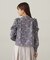 モノトーンフラワーフリルブラウス　24AW