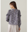 モノトーンフラワーフリルブラウス　24AW