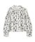 モノトーンフラワーフリルブラウス　24AW